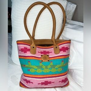 Western purse/Ranchwear STS cactus leather tote bag